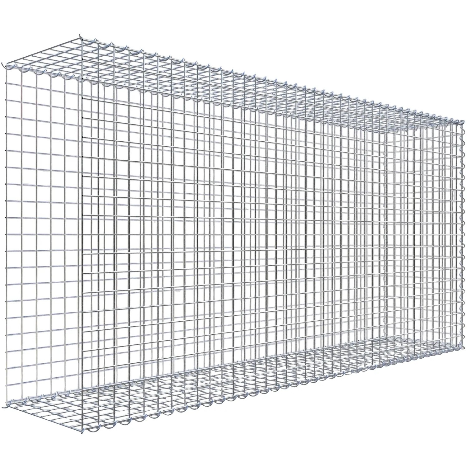 Gabiona Gabione-Anbaukorb Typ 2 100 x 200 x 40 cm Maschenw 5 x 5 cm
