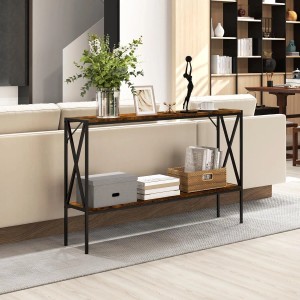 Costway Konsolentisch mit Metallrahmen Industrial Design 120 cm