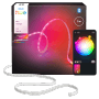 Philips Hue Lightstrip Flux 3m mit Farbverlauf und App-Steuerung für smarte Beleuchtung.