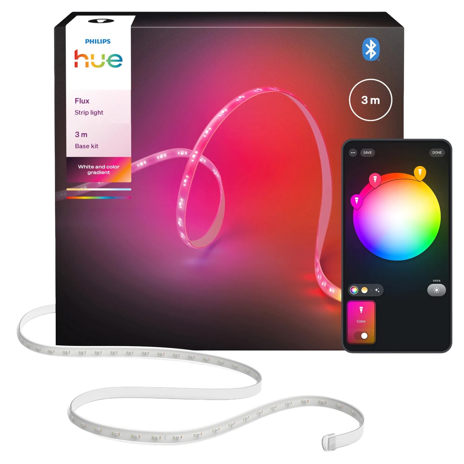 Philips Hue Lightstrip Flux 12 W 1.200,m RGBW 3 m