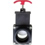 Planet Pool Absperrschieber mit 2 Schlauchanschlüssen (38mm) und Klemmen für Poolheizung.