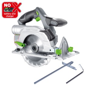 LUX-TOOLS Akku-Handkreissäge A-KS-20/150 (ohne Akku/Ladegerät) mit Zubehör. Handkreissäge für präzise Schnitte.