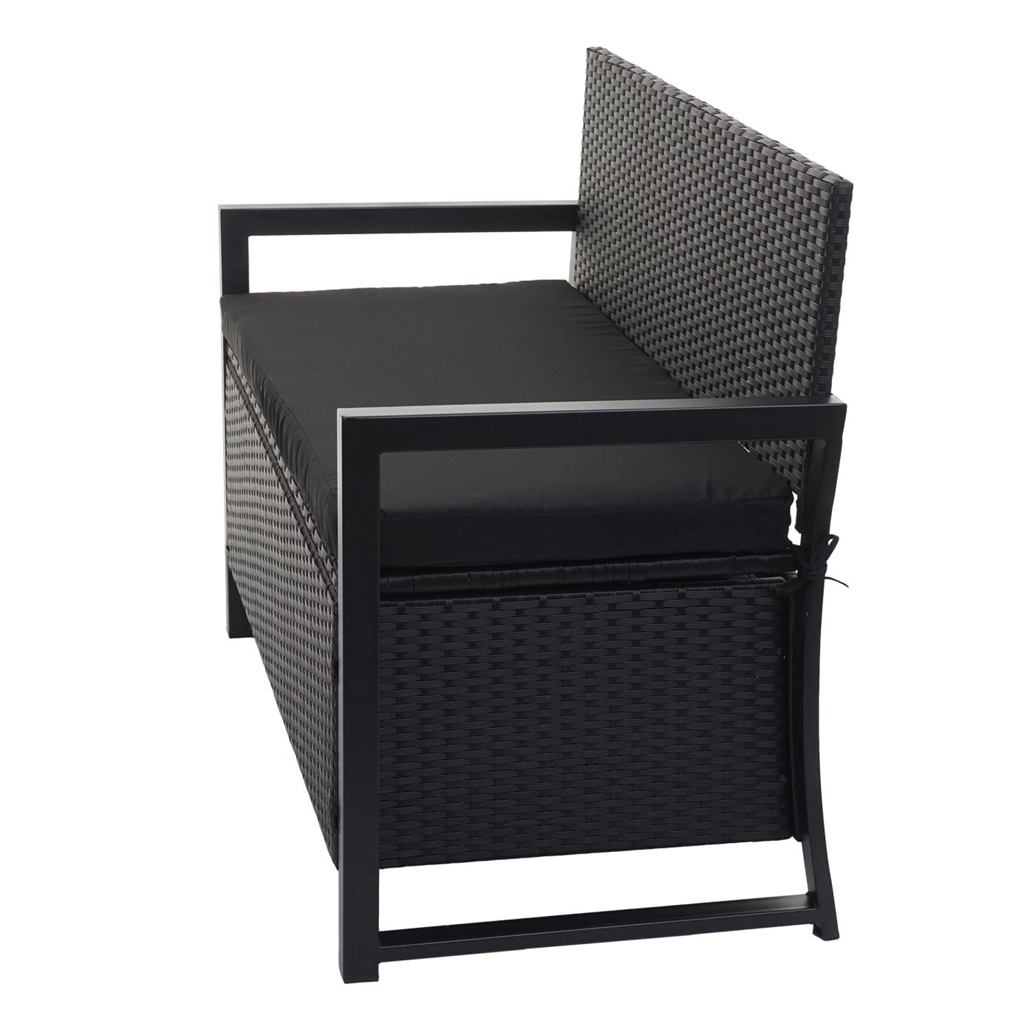 MCW Poly-Rattan 2er Sitzbank F39 anthrazit Kissen Schwarz kaufen 