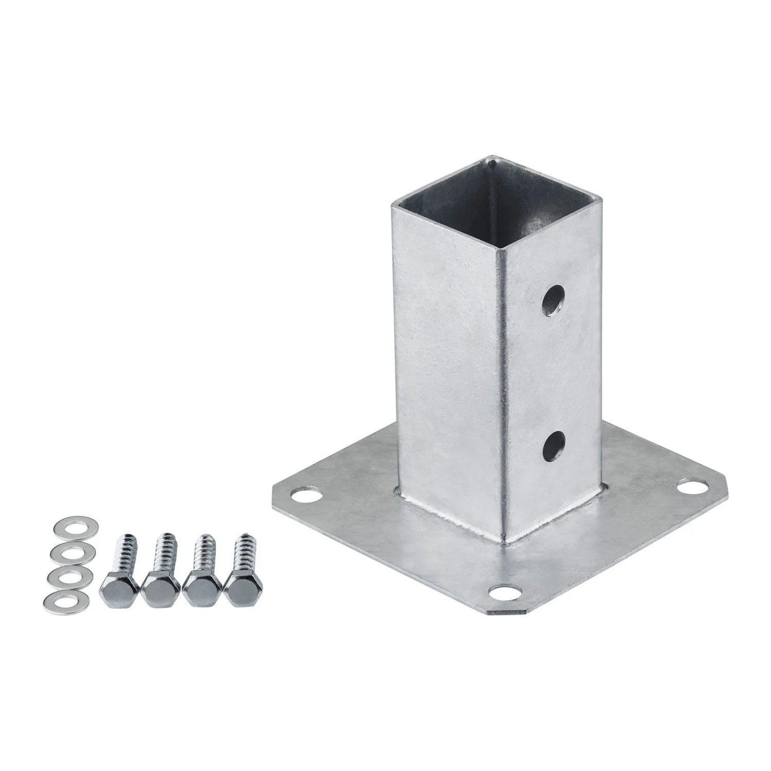 SOTECH Pfostenträger Bodenanker Zum Aufschrauben Vierkant 50 x 50 mm Feuerverzinkt