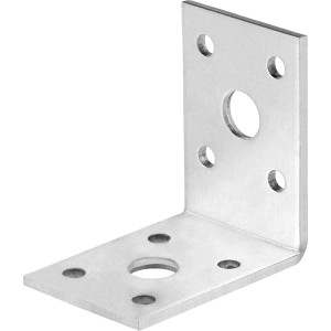 Verzinkter Winkelverbinder, 50x50x35 mm, mit Löchern für Holzkonstruktionen, 20 Stück.