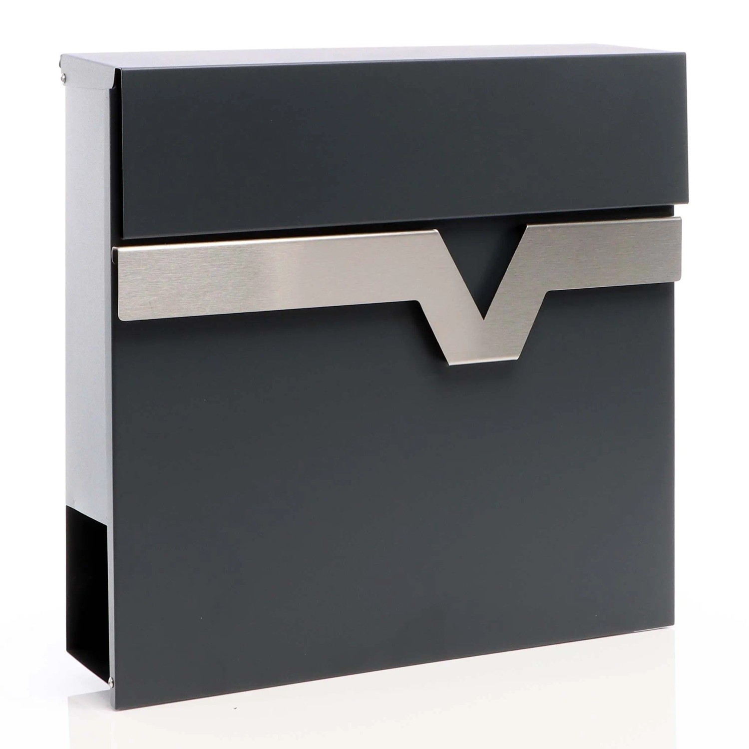 Xpotool Briefkasten V60 Anthrazit 370X105X370Mm Soft Close Zeitungsfach Stahl