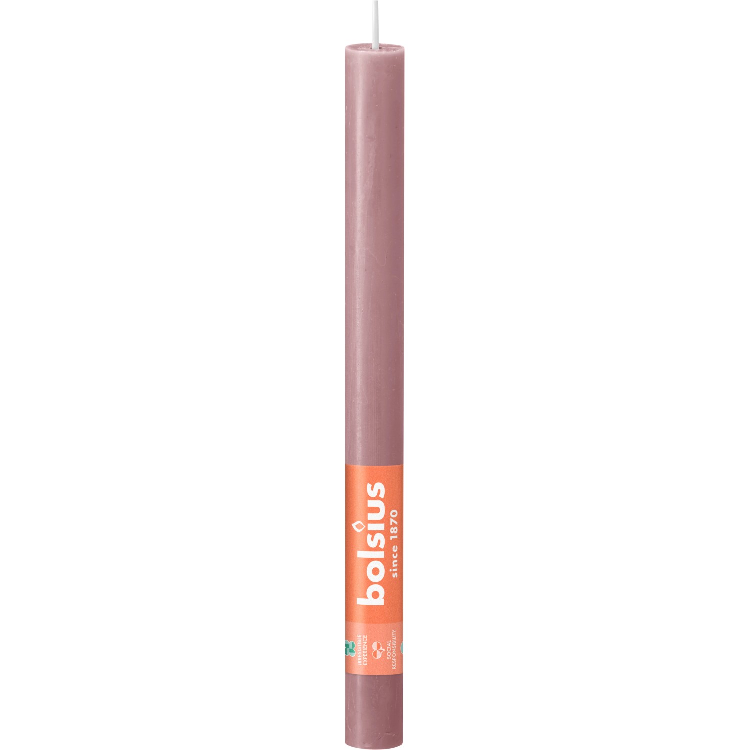 Bolsius Haushaltskerze Rustik Shine 270/23mm Eschenrose 1 Stck.