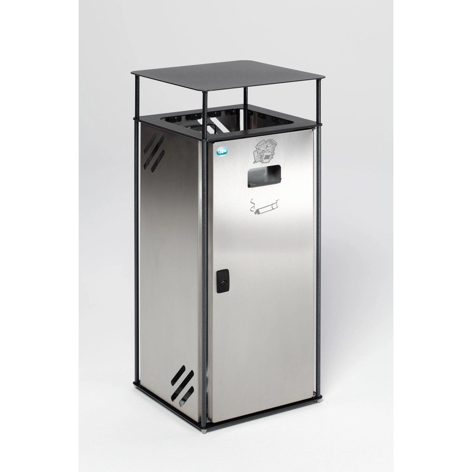 PROREGAL Robuster Kombiascher Mit Dach Und Einwurfrahmen 51 Liter HxBxT 90 günstig online kaufen