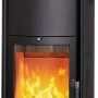 Schwarzer Hark Dauerbrand-Kaminofen Keno ECOplus mit Kacheln und Automatik, 7 kW, Energieeffizienzklasse A+