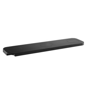 Schwarzes Brilliant Wireless Charger Ladepad 52x12cm mit drei Ladeflächen für kabelloses Laden.