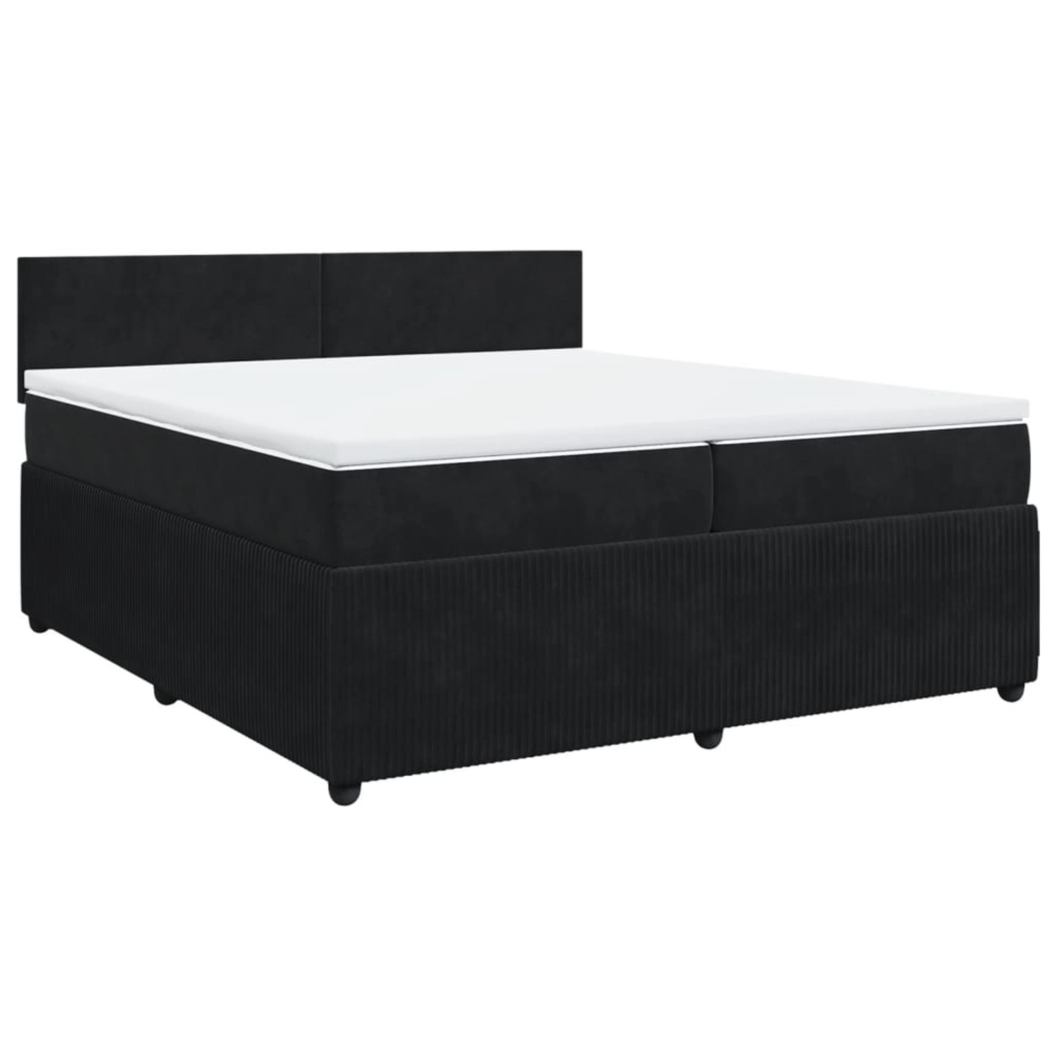 vidaXL Boxspringbett mit Matratze Schwarz 200x200 cm Samt2100336 günstig online kaufen