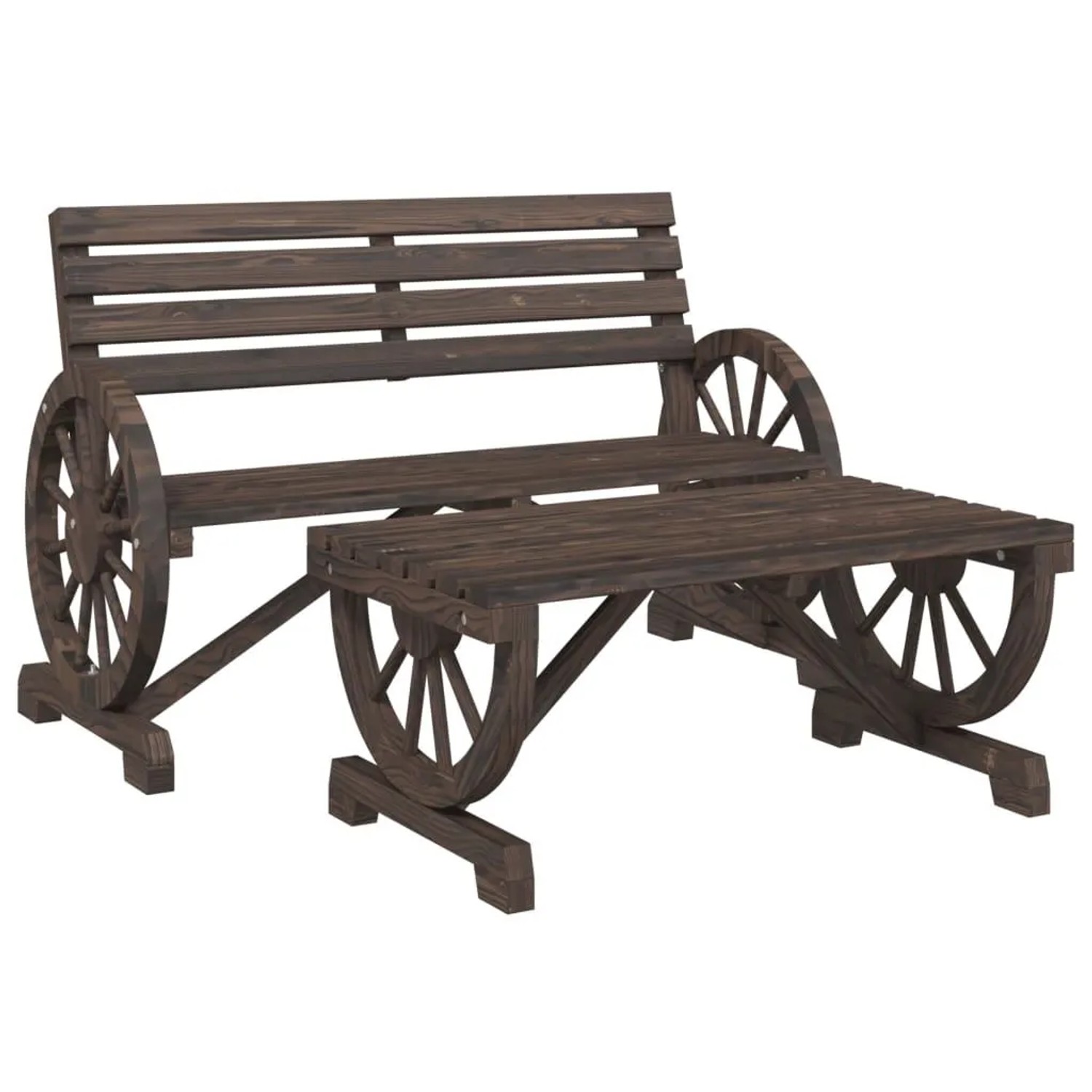 vidaXL 2-Tlg Garten-Lounge-Set Massivholz Tanne 365106