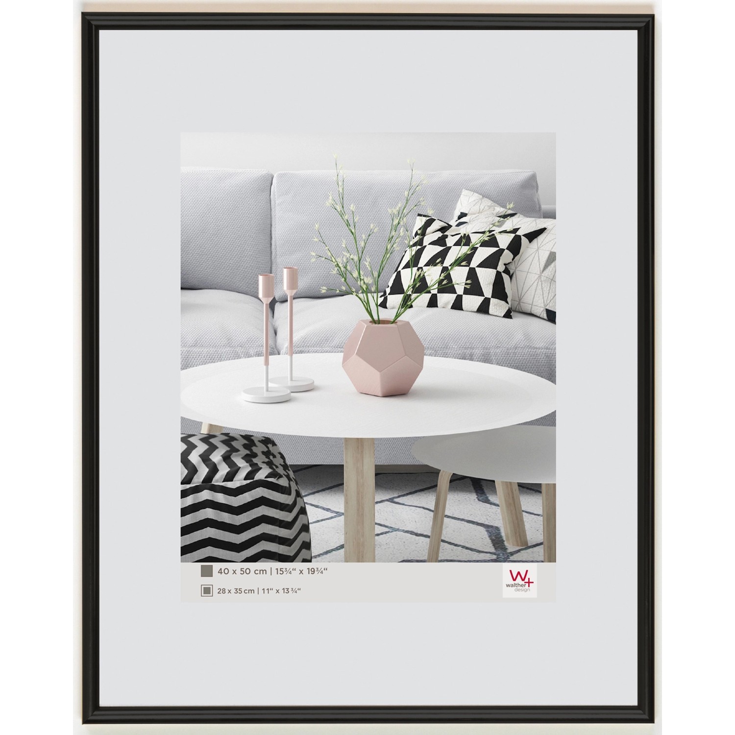 walther design Galeria Kunststoff Bilderrahmen  30x40 cm Schwarz günstig online kaufen