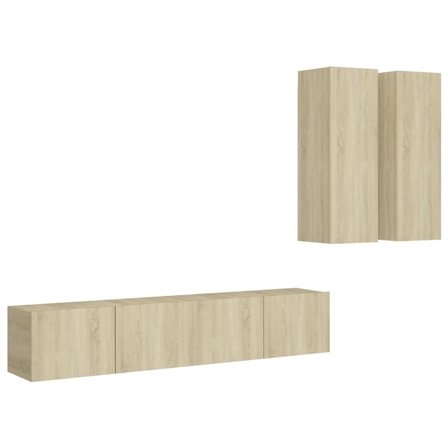VidaXL 4-tlg. TV-Schrank-Set Sonoma-Eiche Holzwerkstoff 11