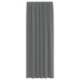 vidaXL Voile Vorhänge mit Stangentaschen 2 Stk Dunkelgrau 4102185_4
