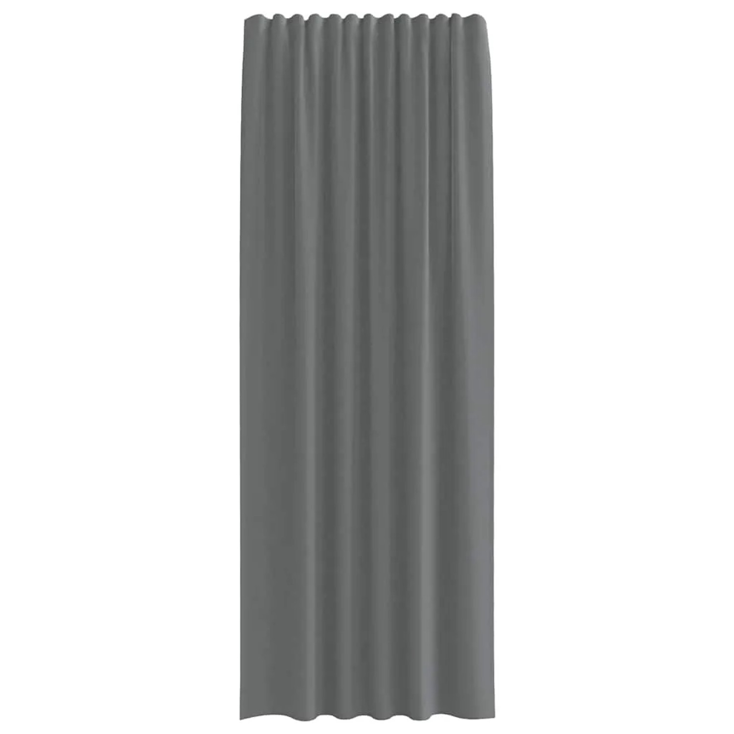 vidaXL Voile Vorhänge mit Stangentaschen 2 Stk Dunkelgrau 4102185_4