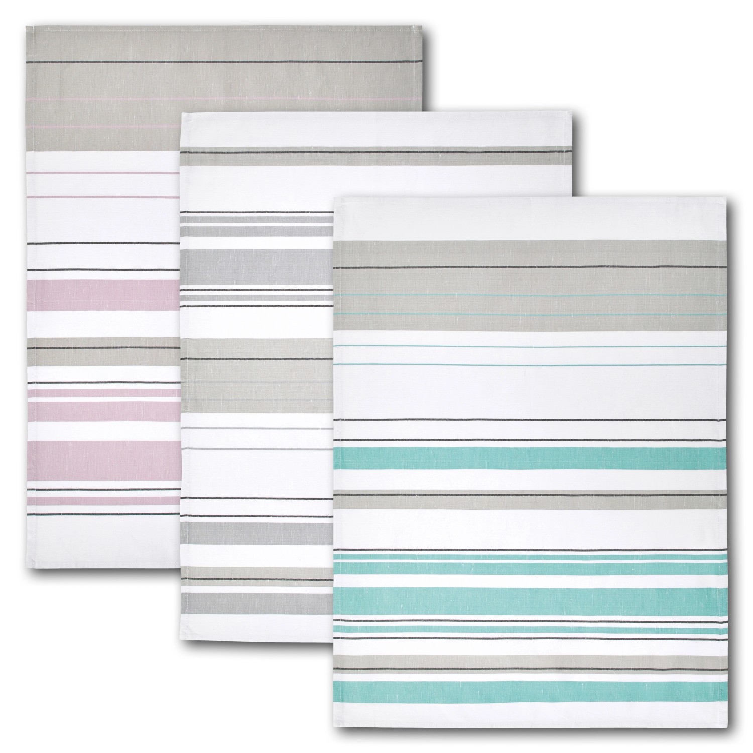 Dyckhoff Geschirrtuchset Streifenvielfalt Bunt 50 x 70 cm günstig online kaufen