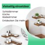 Songmics Eckregal im Industrie-Design, braun-schwarz, als Bücherregal oder Wandregal.