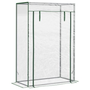 Transparentes Furnicato Gewächshaus/Tomatenhaus (100x50x150cm) mit Stahlrahmen und Kunststoffabdeckung.