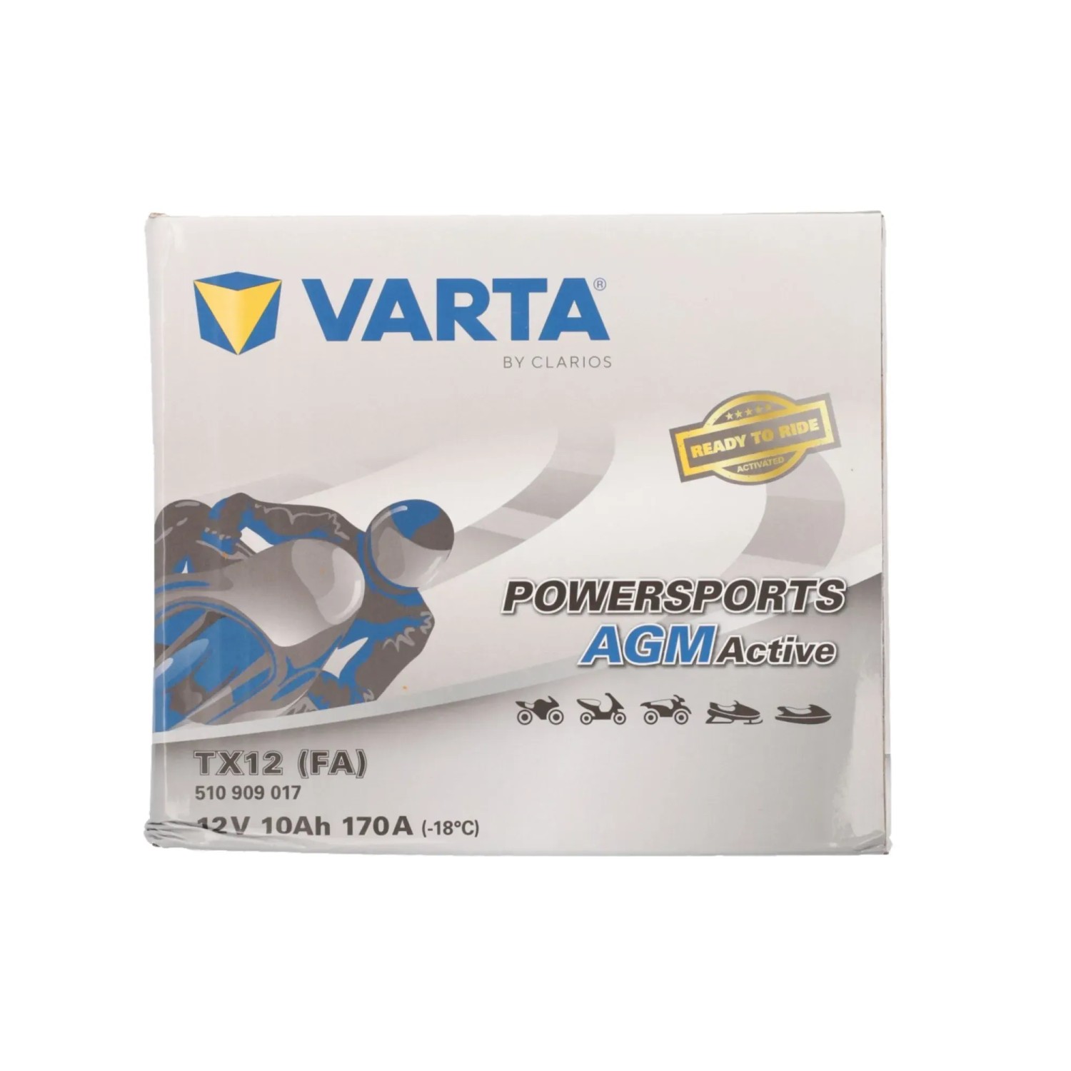 Varta MoBa Batterie 10Ah Powersports Active AGM im Karton, geeignet für Motorräder, Quads und Jetskis.