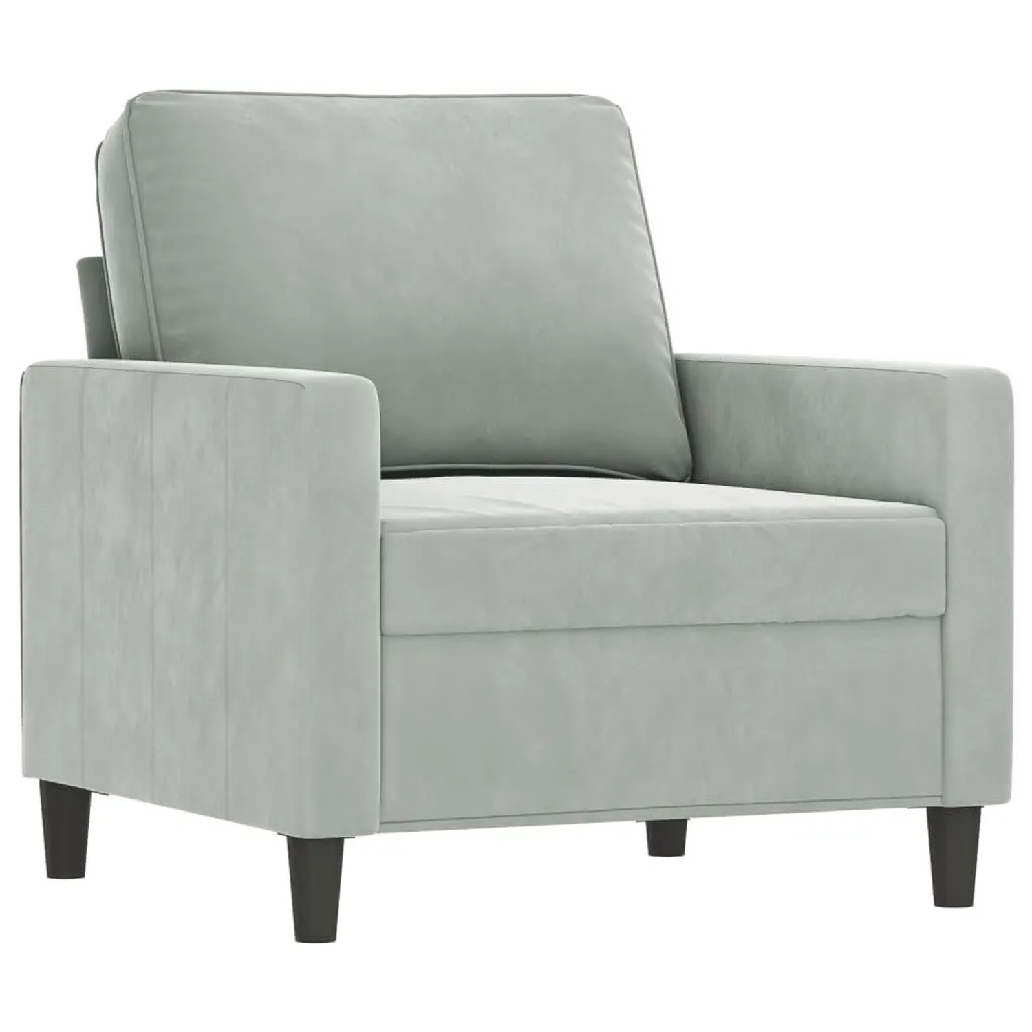 vidaXL Sessel Hellgrau 60 cm Samt 359179