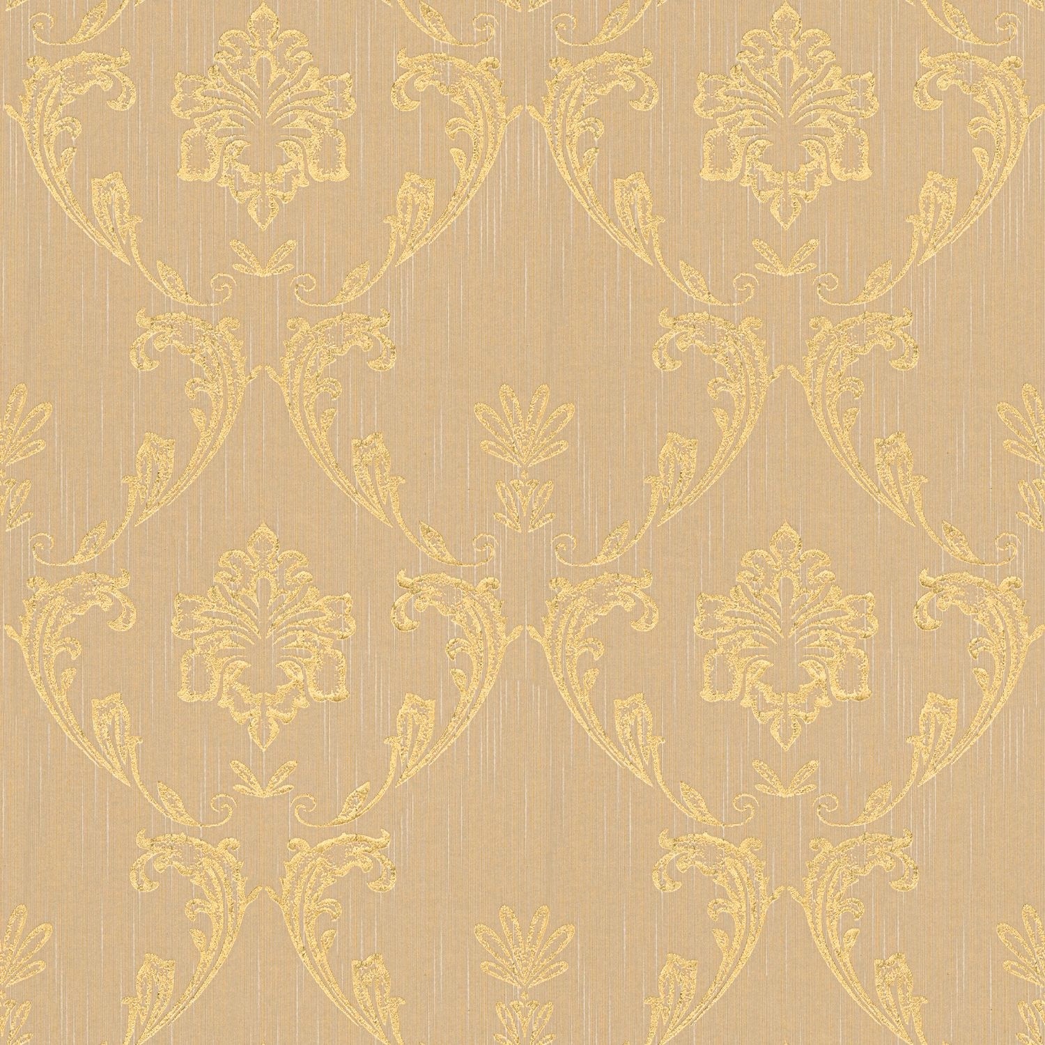 PROFHOME 306584-GU Barock Tapete Ornament dezent Schimmernd Gold Beige 0,53 günstig online kaufen