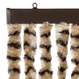 Beige-brauner Insektenschutz-Vorhang aus Chenille (90x220 cm) für Fenster.