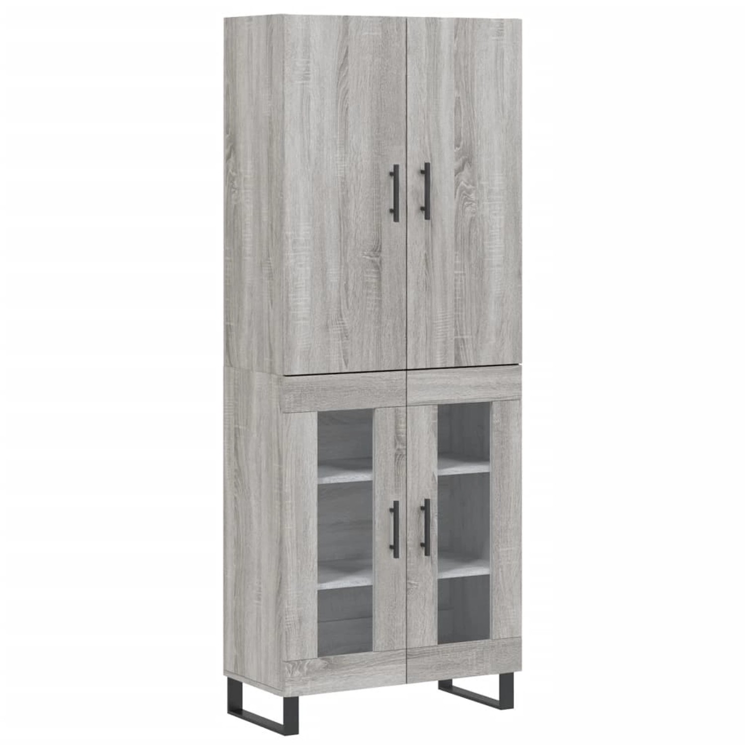 vidaXL Highboard Grau Sonoma 69,5x34x180 cm Holzwerkstoff 3195761 günstig online kaufen