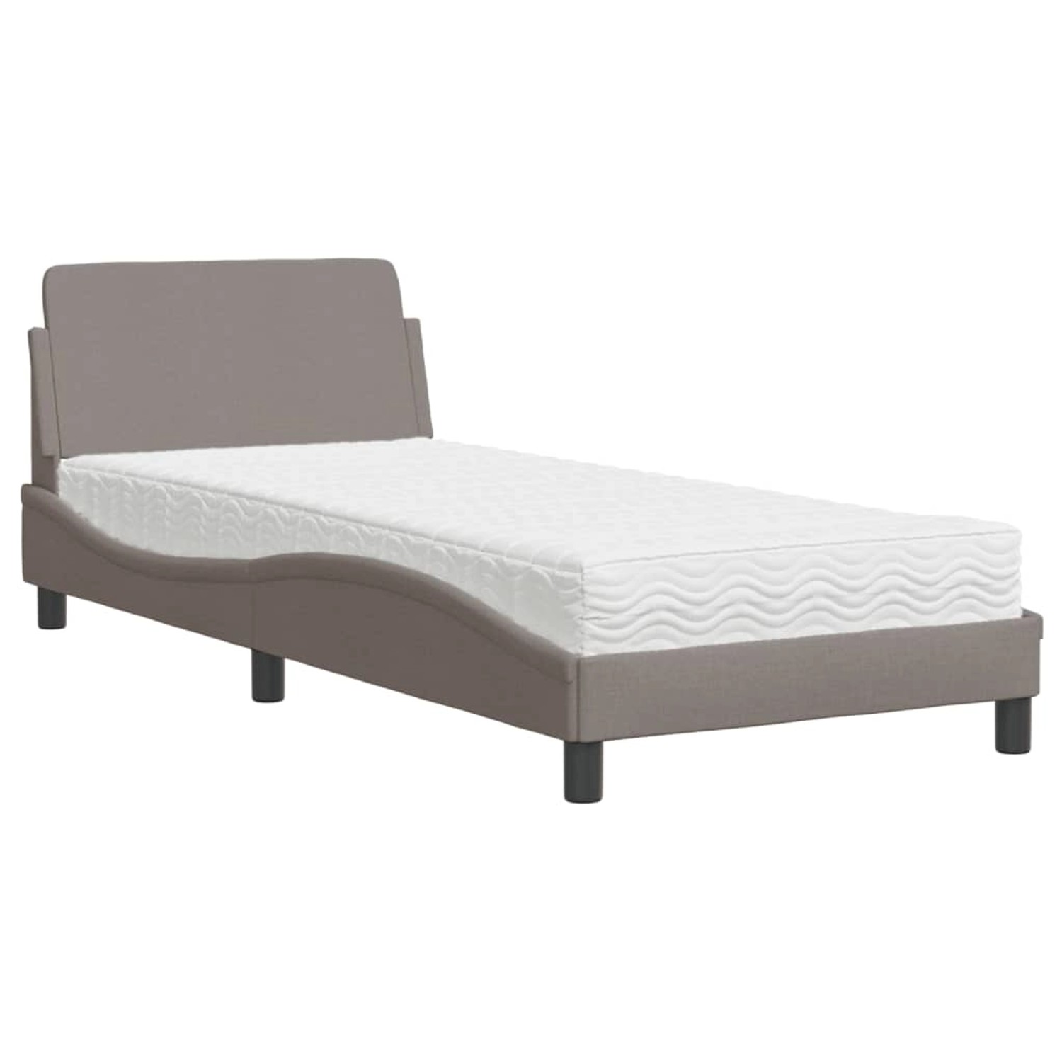 vidaXL Bett mit Matratze Taupe 80x200 cm Stoff2008784 günstig online kaufen