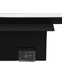Detailaufnahme der schwarzen, matten Trio LED-Wandleuchte Gianni mit Schalter.