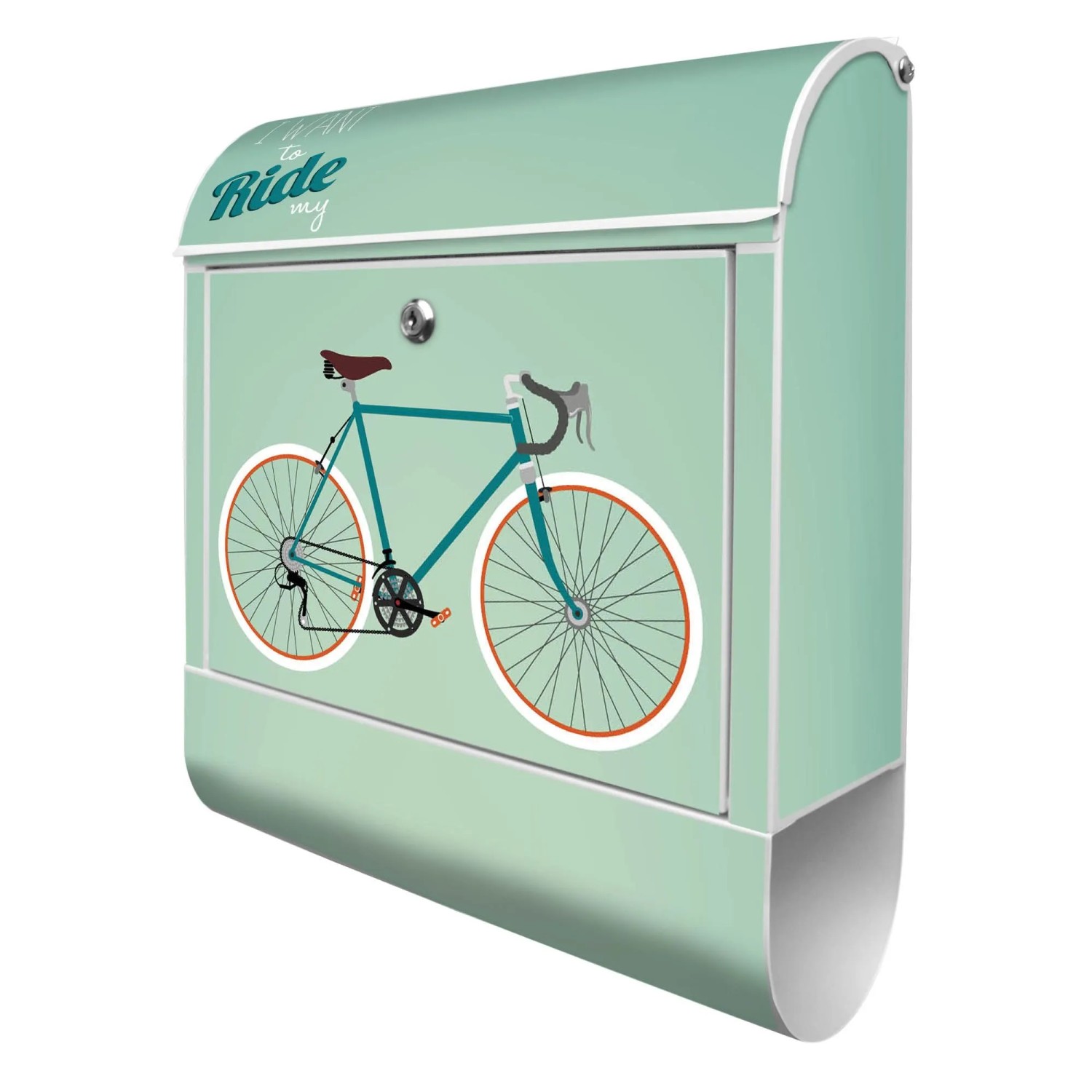 Banjado Design Briefkasten Weiß Pulverbeschichtet 39x47x14cm 2 Schlüssel Mi günstig online kaufen