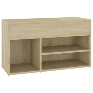 vidaXL Schuhbank Sonoma-Eiche 80x30x45 cm Holzwerkstoff 808750