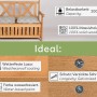 Gartenbank aus Holz mit Stauraum, 2-Sitzer Truhenbank in Dunkelbraun.