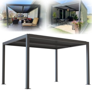 Purple Leaf Verstellbare Aluminium-Pergola Wetterschutz Und UV-Schutz für Garten Oder Terrasse