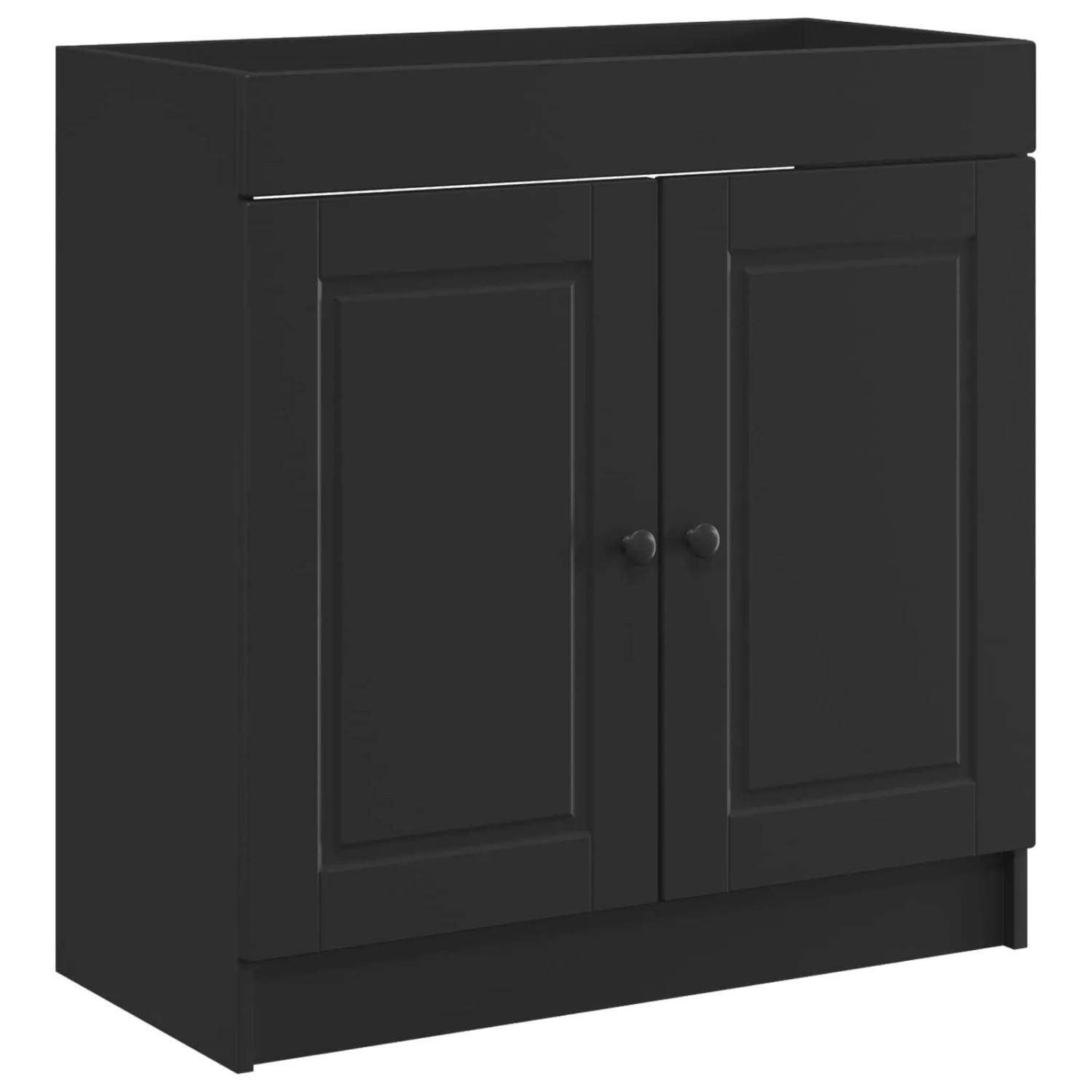 vidaXL Unter dem Waschbecken Badschrank Schwarz 78,5 x 37,5 x 81 cm 890075