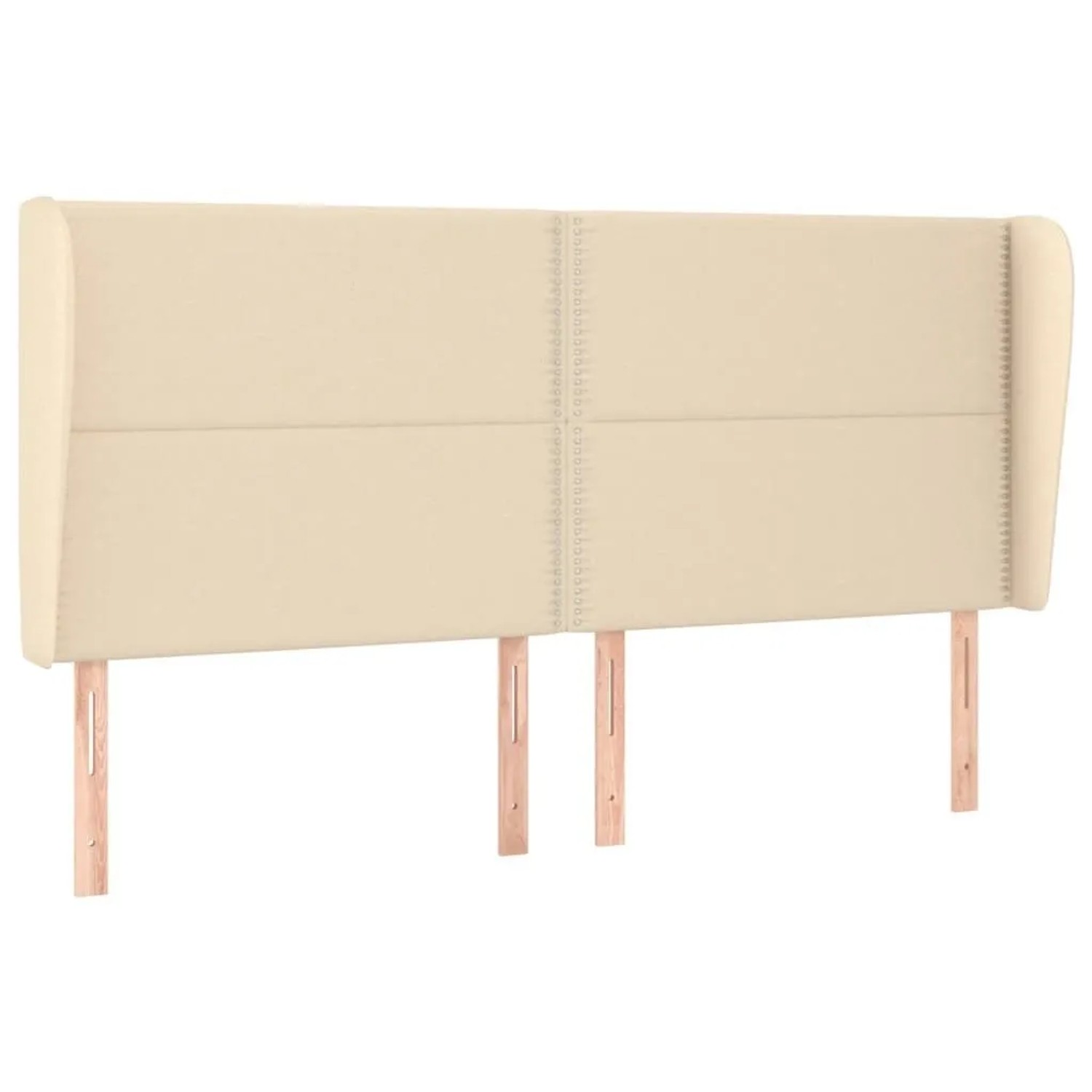 vidaXL Kopfteil mit Ohren Creme 183x23x118/128 cm Stoff 3117835