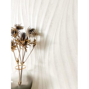 Newroom Vliestapete Armani White Wellen Modern FSC®