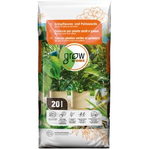 Sack GROW by OBI Grünpflanzen- und Palmenerde, 20l. Kultursubstrat für gesundes Wachstum.