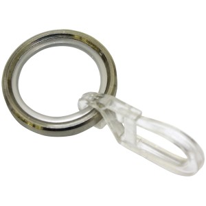 Gardinia Gardinenring New York, Edelstahl, mit Faltenlegehaken, für Gardinenstangen.