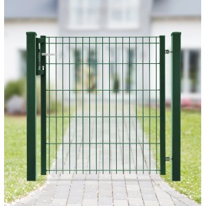 Grünes Gartentor-Set Michl Vario light, Höhe 100 cm, mit Rahmen und Drahtgitter.