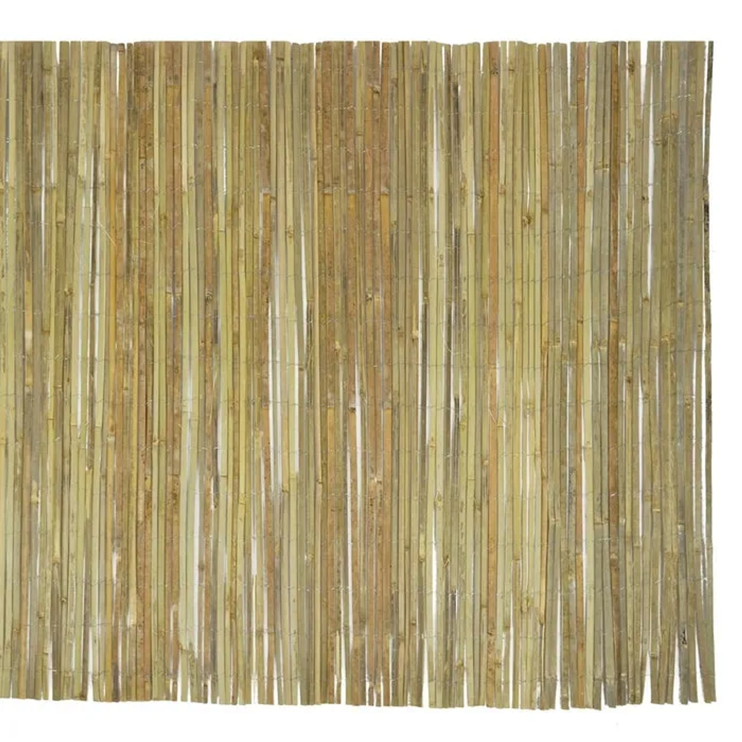 Bambus Sichtschutzzaun Brasil, 100x300 cm, hellbraune Bambusrohre für Balkon und Garten.
