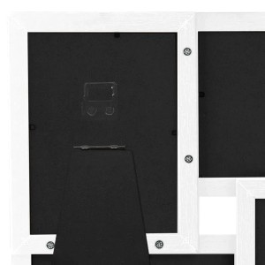 Weißer Collage Bilderrahmen für 4 Fotos (13x18 cm) aus MDF, Dekoartikel für Wohnaccessoires.