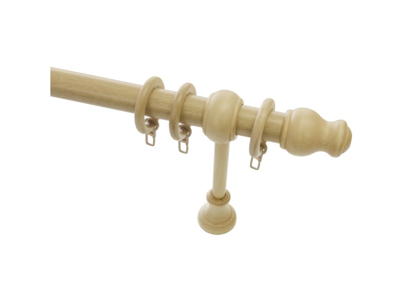 obi Gardinia Gardinenstangen-Set Lugano Ø 28 mm Natur 250 cm kaufen bei OBI