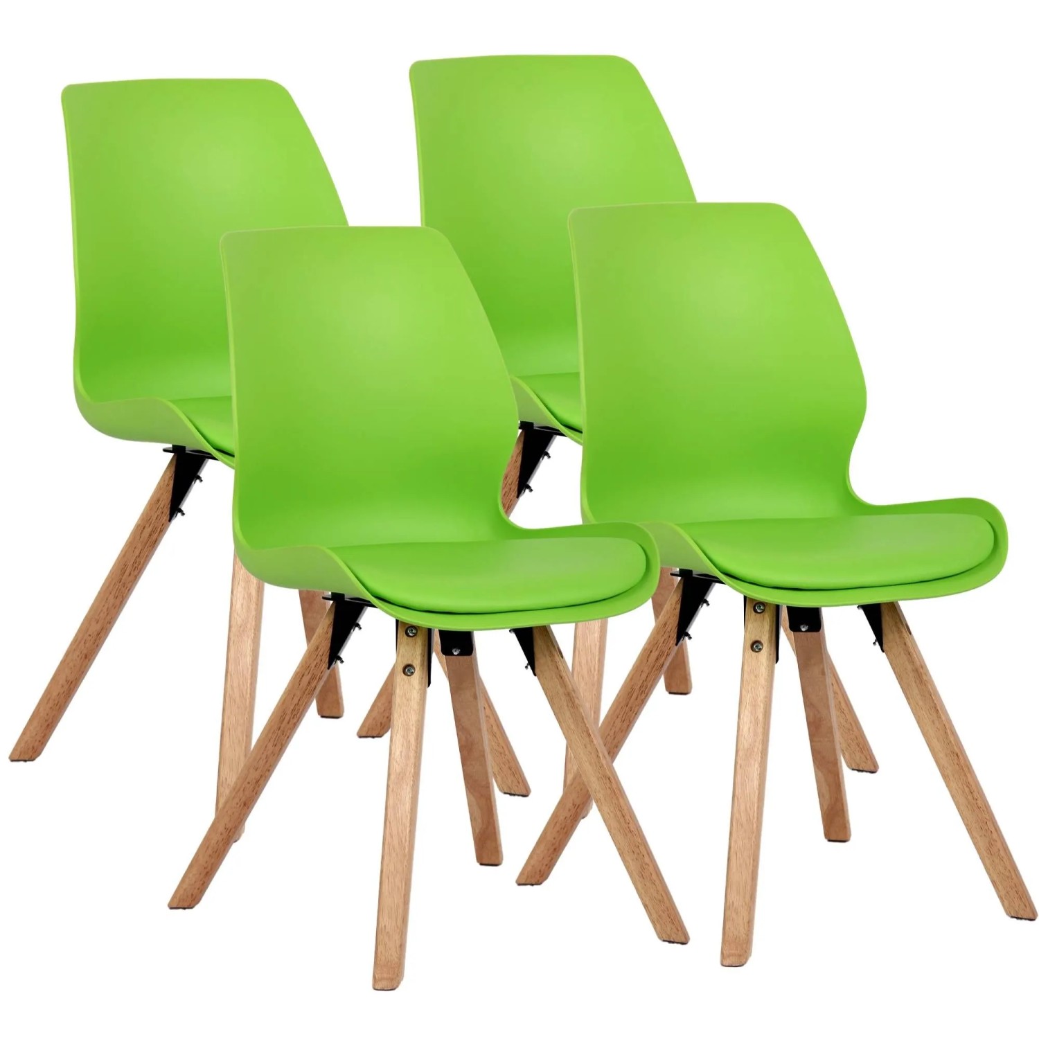 CLP 4er Set Stuhl Luna grün/Kunststoff