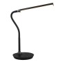 Schwarze Reality LED-Tischleuchte Toro mit flexiblem Arm, ideal als Schreibtischlampe.