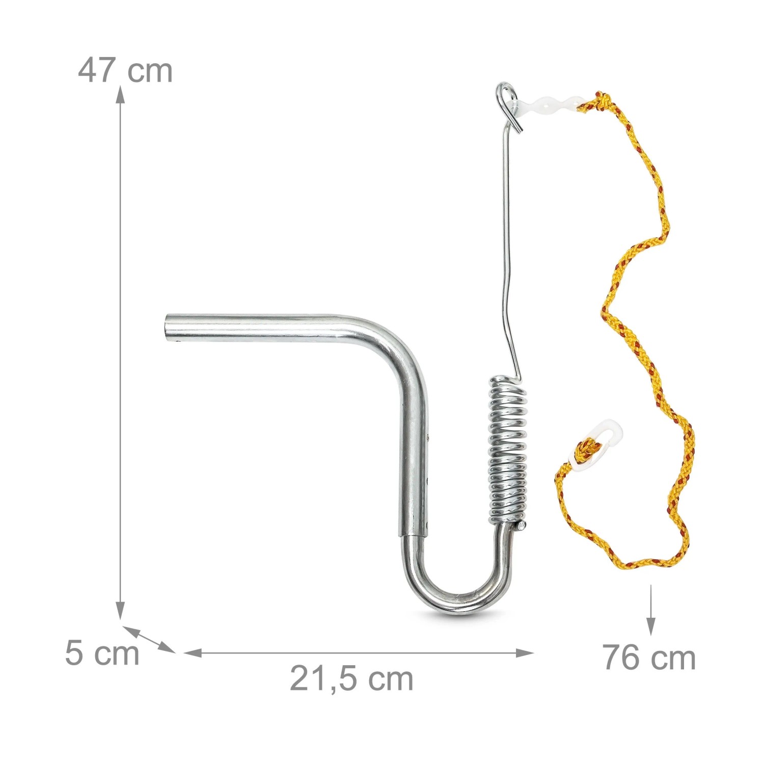 Relaxdays Fahrradleine für Hunde Nylon/Stahl Gelb mit Abstandhalter Verstellbar 47 cm x 21,5 cm x 5 cm 2 kg_4