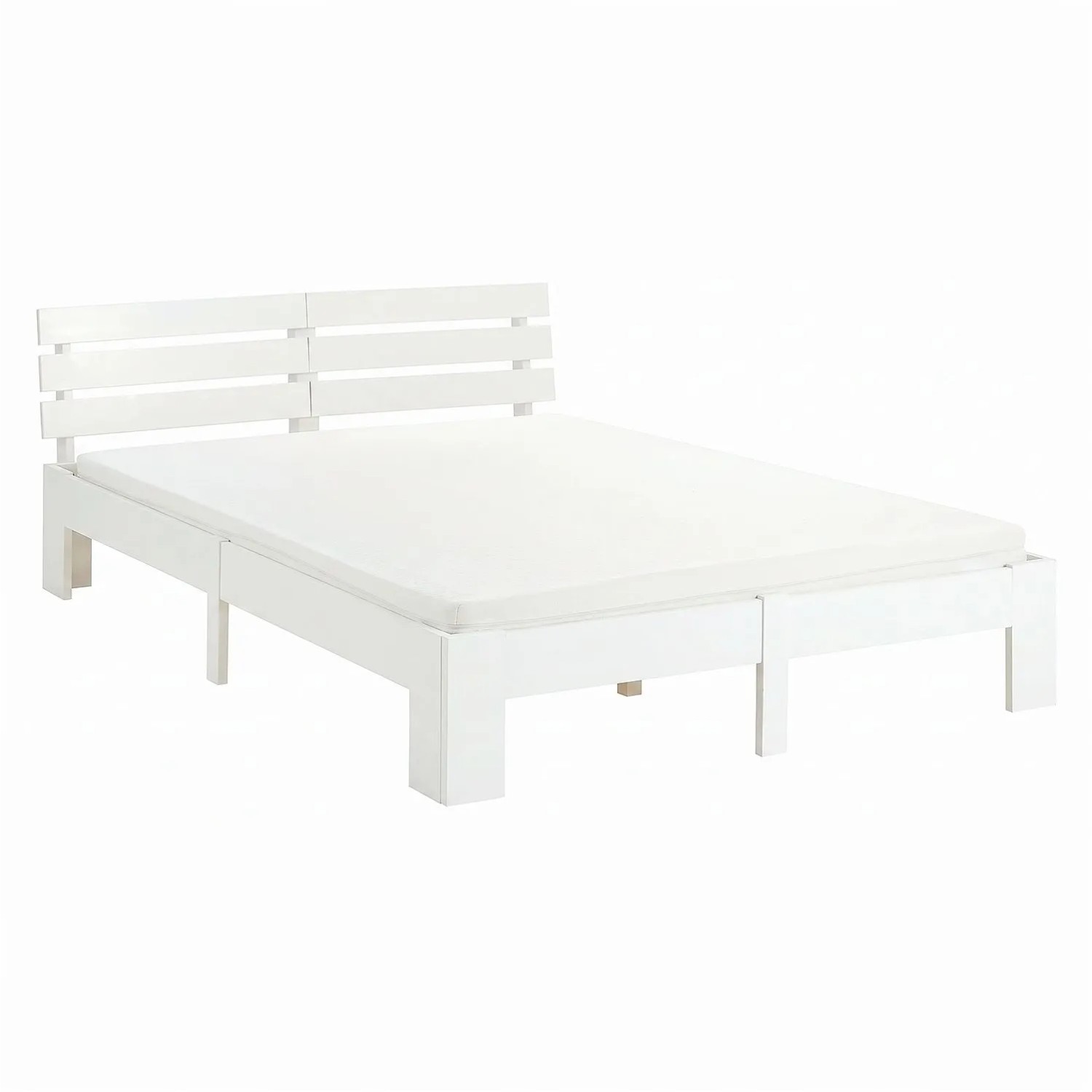 Homestyle4u Holzbett 160x200 Mit Matratze In Weiß 3208