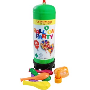 Rothenberger Ballon-Party-Set mit Heliumflasche, Ballons und Zubehör für Partys.