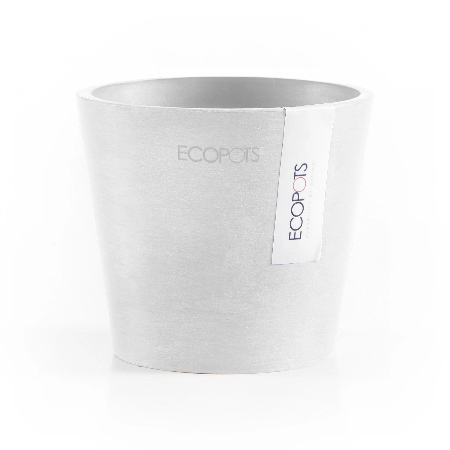 Ecopots Pflanztopf Amsterdam Mini Weiß 10,5 cm x 9 cm