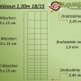 Detailansicht Aquagart Wildzaun 130/18/15 mit Maschenstruktur und Drahtstärken.